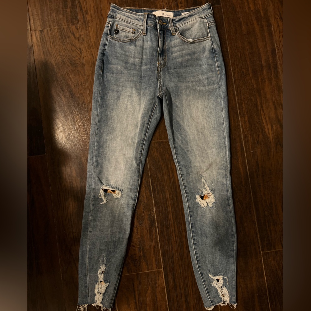 KanCan Blue Distressed Women Jeans - Picture 3 of 5